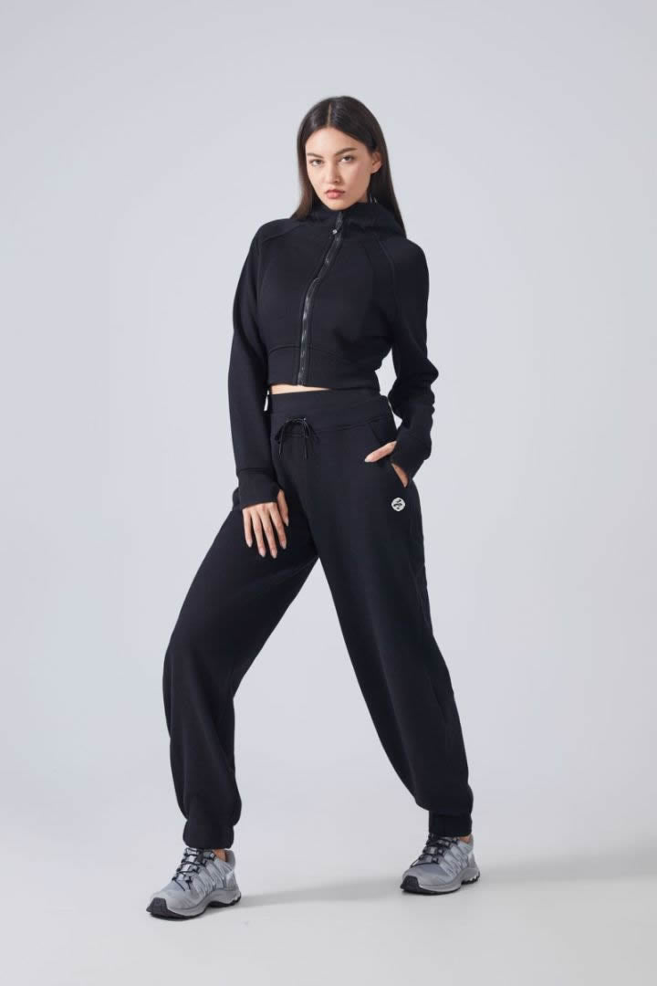Women's Double Waisted Sweat Pants