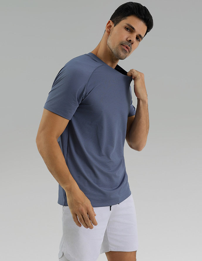 Men's Short Sleeve Blue T-Shirt