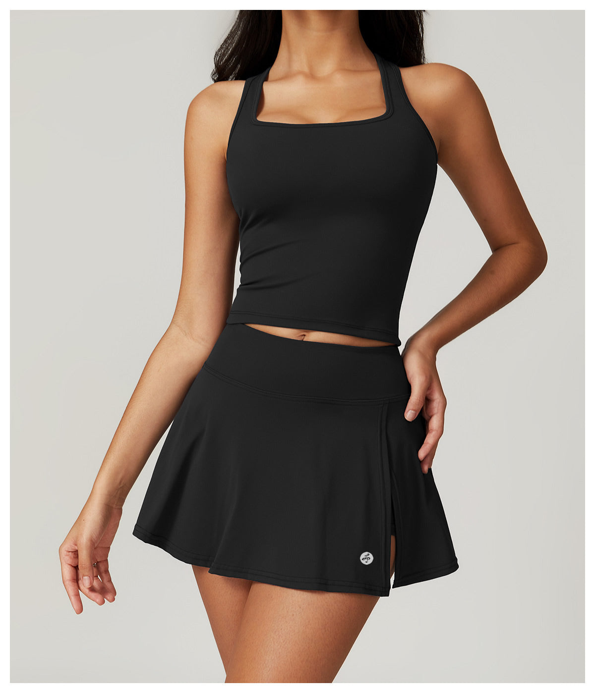 Black Tennis Skort