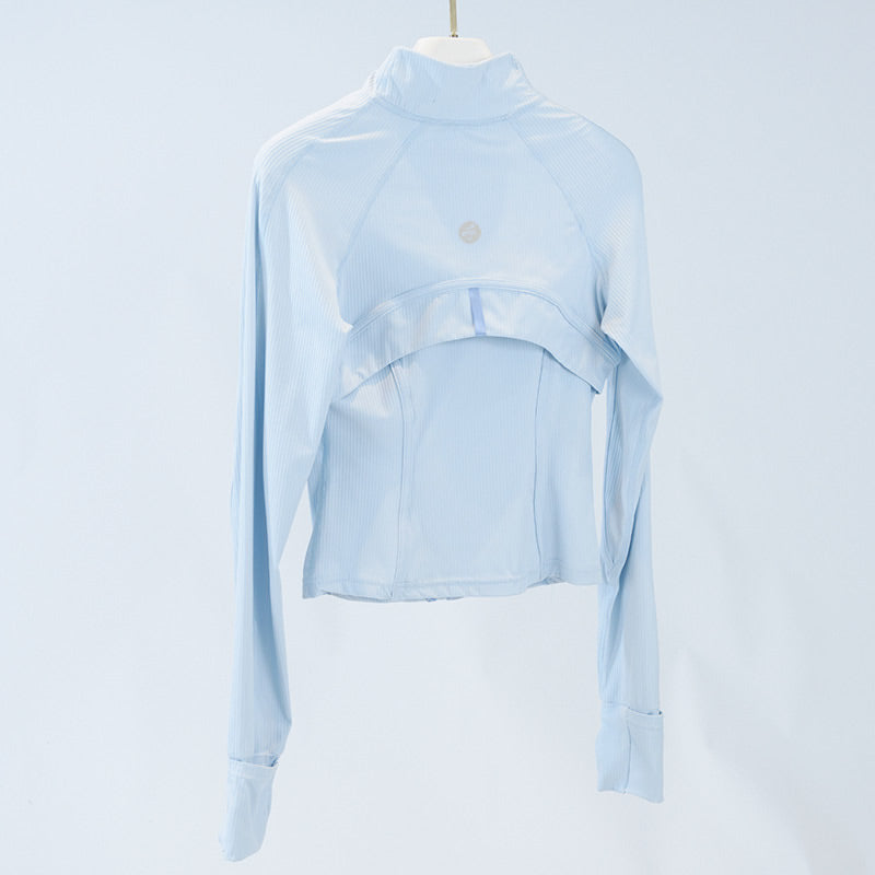 Cropped Ribbed Jacket