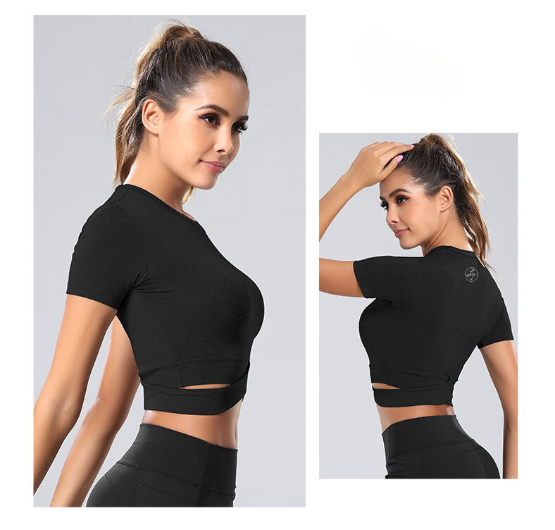 Black Crop & Crisscross Shirt